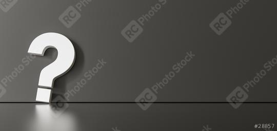 White question mark on black background with empty space on left side. 3D Rendering  : Stock Photo or Stock Video Download rcfotostock photos, images and assets rcfotostock | RC Photo Stock.: