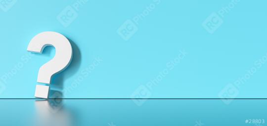 White question mark on blue background with empty space on left side. 3D Rendering  : Stock Photo or Stock Video Download rcfotostock photos, images and assets rcfotostock | RC Photo Stock.: