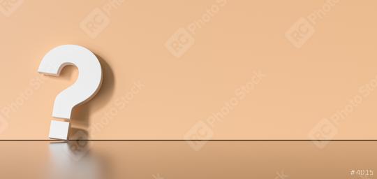White question mark on brown background with empty space on left side. 3D Rendering  : Stock Photo or Stock Video Download rcfotostock photos, images and assets rcfotostock | RC Photo Stock.: