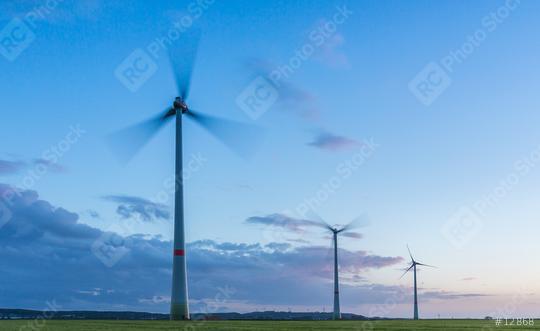 wind farm at sunset with cloudy sky  : Stock Photo or Stock Video Download rcfotostock photos, images and assets rcfotostock | RC Photo Stock.:
