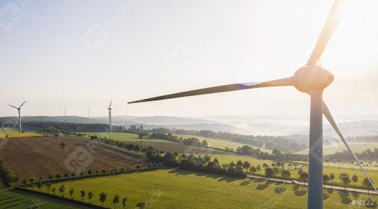 Wind turbine and agricultural fields - Energy Production with clean and Renewable Energy - copyspace for your individual text  : Stock Photo or Stock Video Download rcfotostock photos, images and assets rcfotostock | RC Photo Stock.: