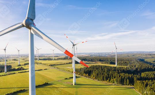 Wind turbine from aerial view - Sustainable development, environment friendly, renewable energy concept.  : Stock Photo or Stock Video Download rcfotostock photos, images and assets rcfotostock | RC Photo Stock.: