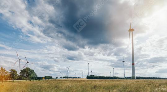 wind turbines against cloudy sky  : Stock Photo or Stock Video Download rcfotostock photos, images and assets rcfotostock | RC Photo Stock.: