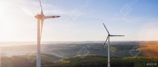 Windmills for electric power - Energy Production with clean and Renewable Energy - aerial drone shot  : Stock Photo or Stock Video Download rcfotostock photos, images and assets rcfotostock | RC Photo Stock.: