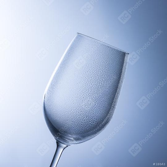 Wine Glass with condensation drops of dew on blue background  : Stock Photo or Stock Video Download rcfotostock photos, images and assets rcfotostock | RC Photo Stock.: