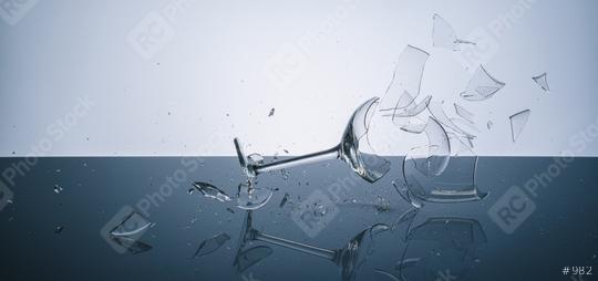 wineglass shattering process on a table, banner size, copyspace for your individual text.  : Stock Photo or Stock Video Download rcfotostock photos, images and assets rcfotostock | RC Photo Stock.: