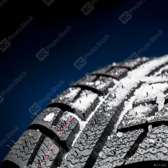 Winter Car tires with snow close-up wheel profile structure on black blue background  : Stock Photo or Stock Video Download rcfotostock photos, images and assets rcfotostock | RC Photo Stock.: