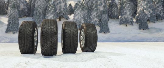 Winter tires in the snow as panorama car safety concept   : Stock Photo or Stock Video Download rcfotostock photos, images and assets rcfotostock | RC Photo Stock.: