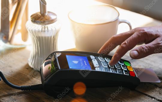 Woman hand enters PIN code on payment terminal in a bar.  : Stock Photo or Stock Video Download rcfotostock photos, images and assets rcfotostock | RC Photo Stock.: