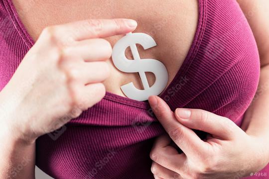 woman holding dollar sign - Money concept image  : Stock Photo or Stock Video Download rcfotostock photos, images and assets rcfotostock | RC Photo Stock.: