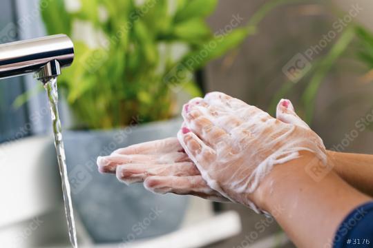 woman washing her hands with soap  : Stock Photo or Stock Video Download rcfotostock photos, images and assets rcfotostock | RC Photo Stock.: