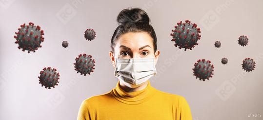 Woman wearing anti virus protection mask to protect from corona COVID-19 and SARS cov 2 infection  : Stock Photo or Stock Video Download rcfotostock photos, images and assets rcfotostock | RC Photo Stock.: