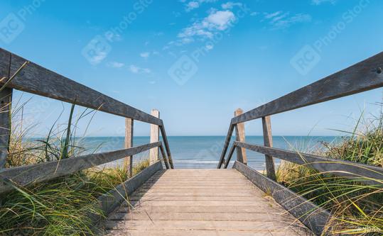 Wooden path at Baltic sea over sand dunes with ocean view  : Stock Photo or Stock Video Download rcfotostock photos, images and assets rcfotostock | RC Photo Stock.: