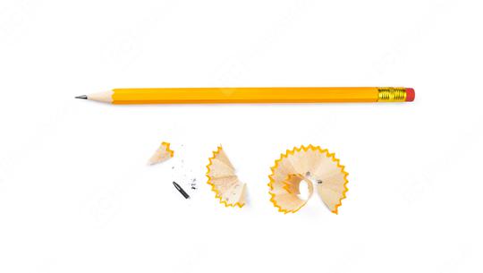 yellow pencil with pencil shavings, isolated on white background  : Stock Photo or Stock Video Download rcfotostock photos, images and assets rcfotostock | RC-Photo-Stock.: