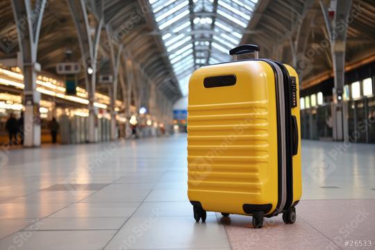Yellow suitcase with digital lock in a modern airport terminal  : Stock Photo or Stock Video Download rcfotostock photos, images and assets rcfotostock | RC Photo Stock.: