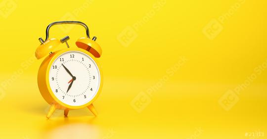 Yellow vintage alarm clock with bright yellow background. Minimal creative concept, with copyspace for your individual text.  : Stock Photo or Stock Video Download rcfotostock photos, images and assets rcfotostock | RC Photo Stock.: