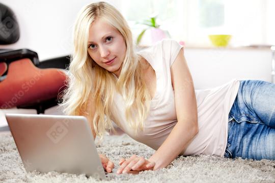 Young woman using Laptop  : Stock Photo or Stock Video Download rcfotostock photos, images and assets rcfotostock | RC Photo Stock.: