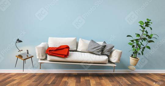 Zero Gravity Sofa hovering in living room with furniture  : Stock Photo or Stock Video Download rcfotostock photos, images and assets rcfotostock | RC Photo Stock.: